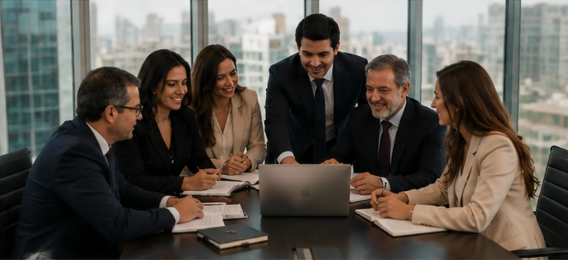 Equipo en sesión de trabajo