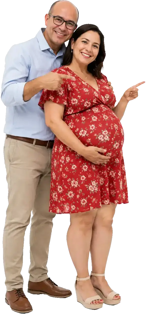 Pareja esperando a su bebé