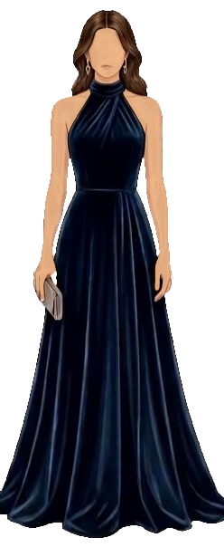 Dama formal — vestido largo