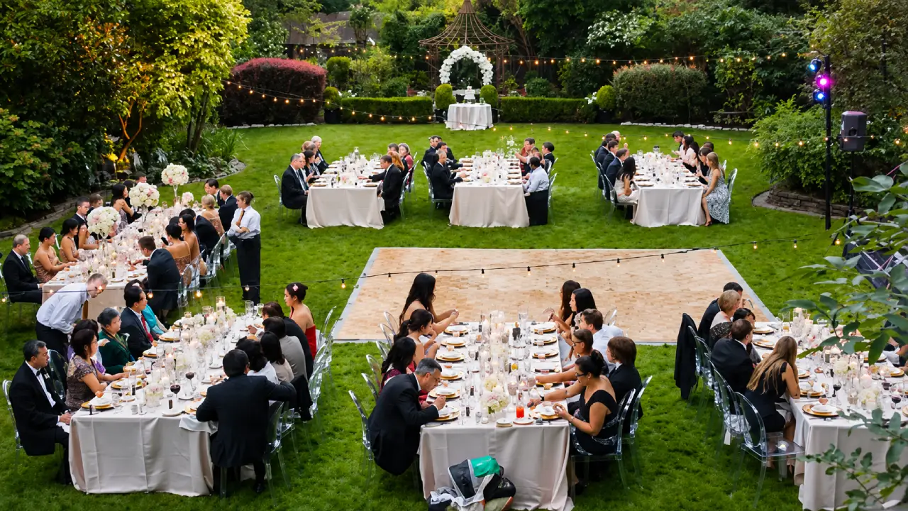 Boda en jardín durante verano